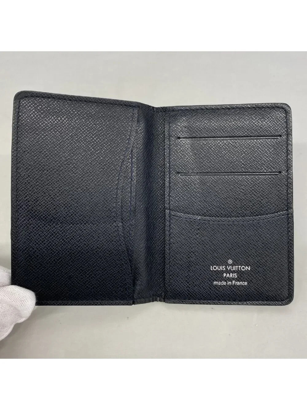 Louis Vuitton Card Case Taiga Pocket Organizer Boreal